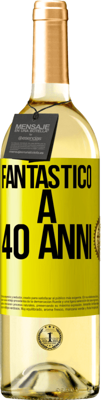 29,95 € | Vino bianco Edizione WHITE Fantastic@ a 40 anni Etichetta Gialla. Etichetta personalizzabile Vino giovane Raccogliere 2024 Verdejo