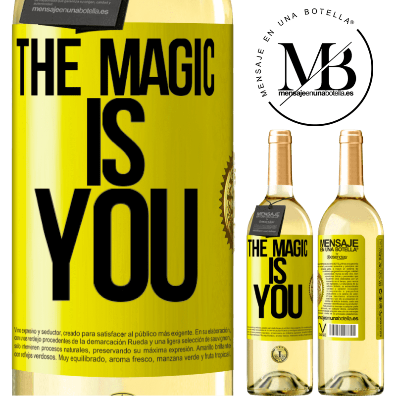 29,95 € Free Shipping | White Wine WHITE Edition The magic is you Yellow Label. Customizable label Young wine Harvest 2022 Verdejo