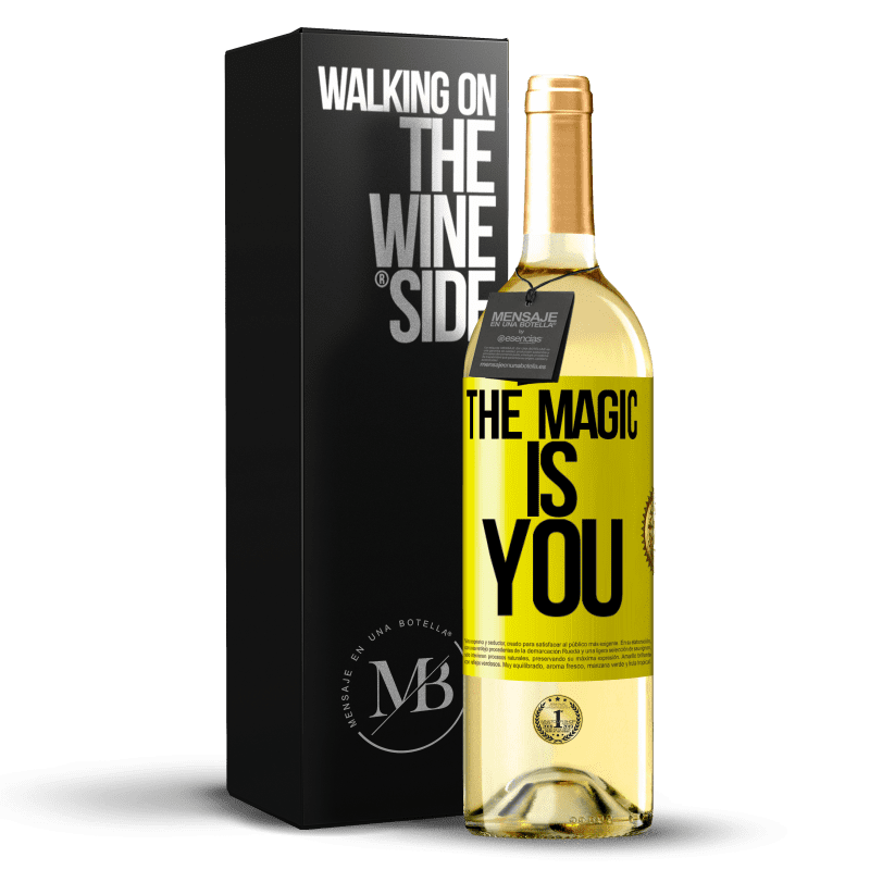 29,95 € Free Shipping | White Wine WHITE Edition The magic is you Yellow Label. Customizable label Young wine Harvest 2024 Verdejo