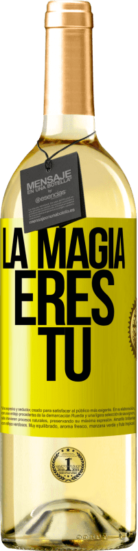 29,95 € | Vino Blanco Edición WHITE La magia eres tú Etiqueta Amarilla. Etiqueta personalizable Vino joven Cosecha 2023 Verdejo