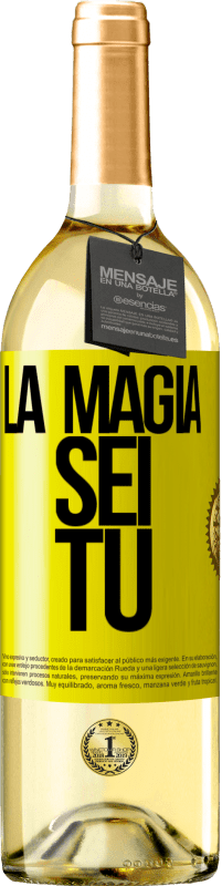 29,95 € | Vino bianco Edizione WHITE La magia sei tu Etichetta Gialla. Etichetta personalizzabile Vino giovane Raccogliere 2023 Verdejo