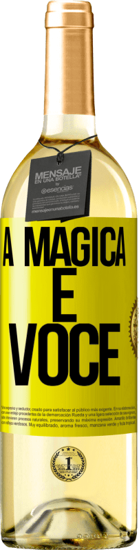 29,95 € | Vinho branco Edição WHITE A mágica é você Etiqueta Amarela. Etiqueta personalizável Vinho jovem Colheita 2023 Verdejo