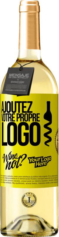 29,95 € Envoi gratuit | Vin blanc Édition WHITE Ajoutez votre propre logo Étiquette Jaune. Étiquette personnalisable Vin jeune Récolte 2025 Verdejo