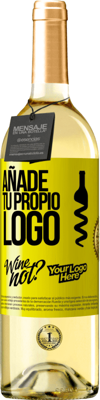 29,95 € | Vino Blanco Edición WHITE Añade tu propio logo Etiqueta Amarilla. Etiqueta personalizable Vino joven Cosecha 2023 Verdejo
