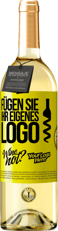 29,95 € Kostenloser Versand | Weißwein WHITE Ausgabe Füge dein eigenes Logo hinzu Gelbes Etikett. Anpassbares Etikett Junger Wein Ernte 2025 Verdejo