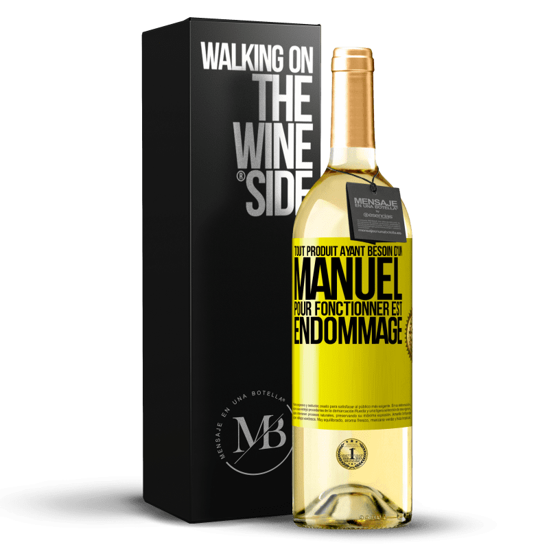 29,95 € Envoi gratuit | Vin blanc Édition WHITE Tout produit ayant besoin d'un manuel pour fonctionner est endommagé Étiquette Jaune. Étiquette personnalisable Vin jeune Récolte 2023 Verdejo