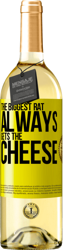 Free Shipping | White Wine WHITE Edition The biggest rat always gets the cheese Yellow Label. Customizable label Young wine Harvest 2023 Verdejo