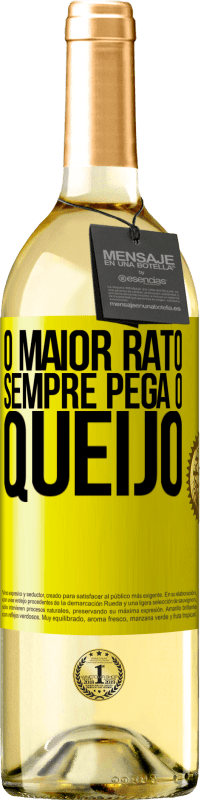 29,95 € | Vinho branco Edição WHITE O maior rato sempre pega o queijo Etiqueta Amarela. Etiqueta personalizável Vinho jovem Colheita 2025 Verdejo