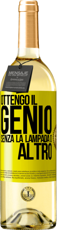 29,95 € | Vino bianco Edizione WHITE Ottengo il genio senza la lampada o altro Etichetta Gialla. Etichetta personalizzabile Vino giovane Raccogliere 2023 Verdejo