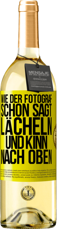 29,95 € | Weißwein WHITE Ausgabe Wie der Fotograf schon sagt, lächeln und Kinn nach oben Gelbes Etikett. Anpassbares Etikett Junger Wein Ernte 2024 Verdejo