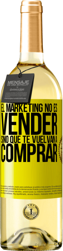 «El marketing no es vender, sino que te vuelvan a comprar» Edición WHITE