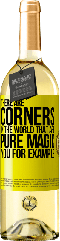 29,95 € 免费送货 | 白葡萄酒 WHITE版 世界上有些角落是纯魔术。以你为例 黄色标签. 可自定义的标签 青年酒 收成 2025 Verdejo