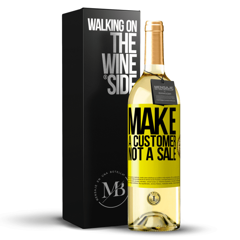 29,95 € Free Shipping | White Wine WHITE Edition Make a customer, not a sale Yellow Label. Customizable label Young wine Harvest 2023 Verdejo