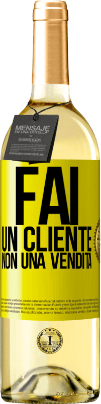 29,95 € Spedizione Gratuita | Vino bianco Edizione WHITE Fai un cliente, non una vendita Etichetta Gialla. Etichetta personalizzabile Vino giovane Raccogliere 2025 Verdejo