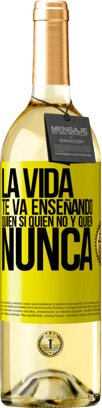 «La vida te va enseñando quién sí, quién no y quién nunca» Edición WHITE