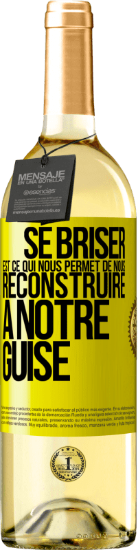 29,95 € | Vin blanc Édition WHITE Se briser est ce qui nous permet de nous reconstruire à notre guise Étiquette Jaune. Étiquette personnalisable Vin jeune Récolte 2024 Verdejo