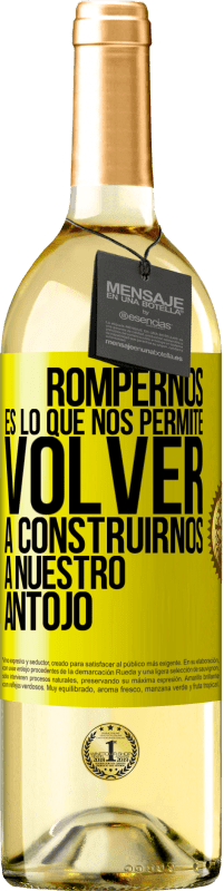 «Rompernos es lo que nos permite volver a construirnos a nuestro antojo» Edición WHITE