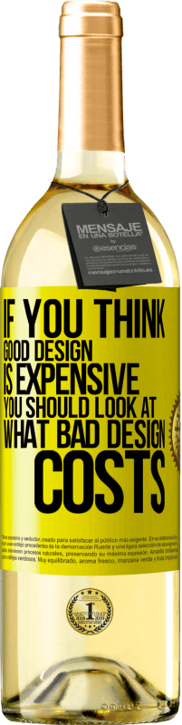 «If you think good design is expensive, you should look at what bad design costs» WHITE Edition