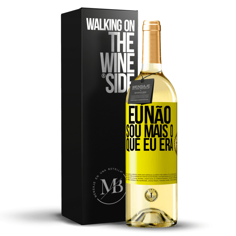 29,95 € Envio grátis | Vinho branco Edição WHITE Eu não sou mais o que eu era Etiqueta Amarela. Etiqueta personalizável Vinho jovem Colheita 2023 Verdejo