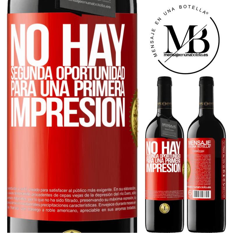 39,95 € Envío gratis | Vino Tinto Edición RED MBE Reserva No hay una segunda oportunidad para una primera impresión Etiqueta Roja. Etiqueta personalizable Reserva 12 Meses Cosecha 2015 Tempranillo