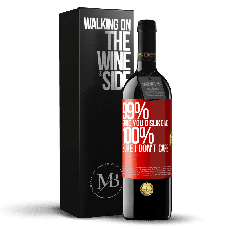 29,95 € Free Shipping | Red Wine RED Edition Crianza 6 Months 99% sure you like me. 100% sure I don't care Red Label. Customizable label Aging in oak barrels 6 Months Harvest 2020 Tempranillo