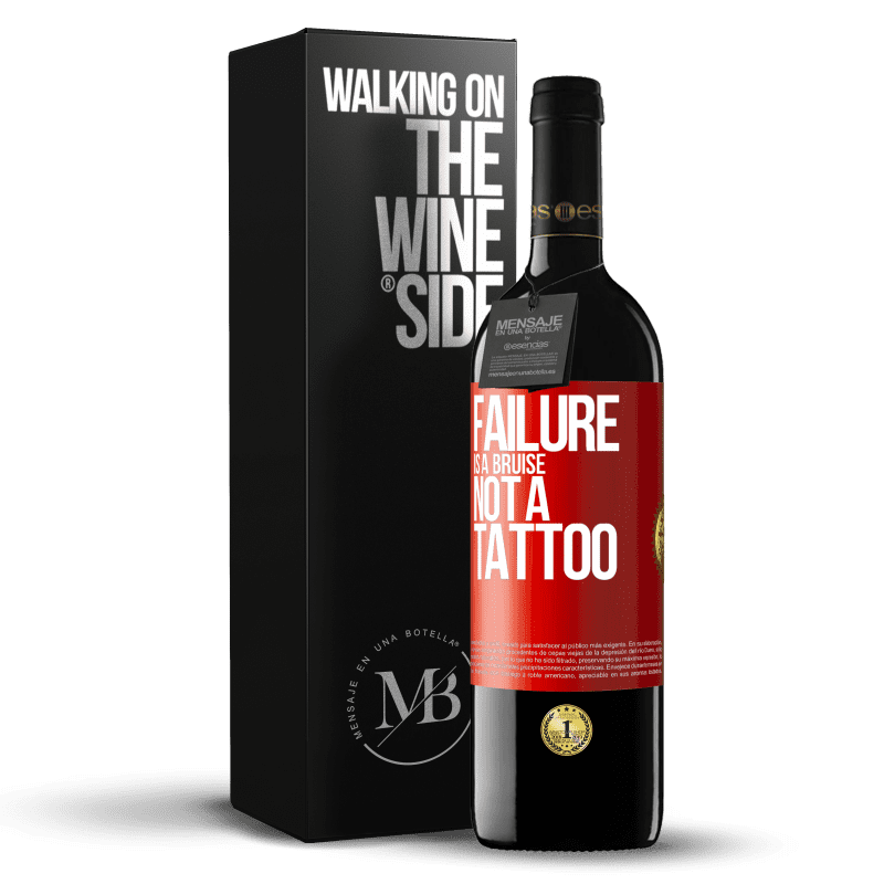 29,95 € Free Shipping | Red Wine RED Edition Crianza 6 Months Failure is a bruise, not a tattoo Red Label. Customizable label Aging in oak barrels 6 Months Harvest 2019 Tempranillo