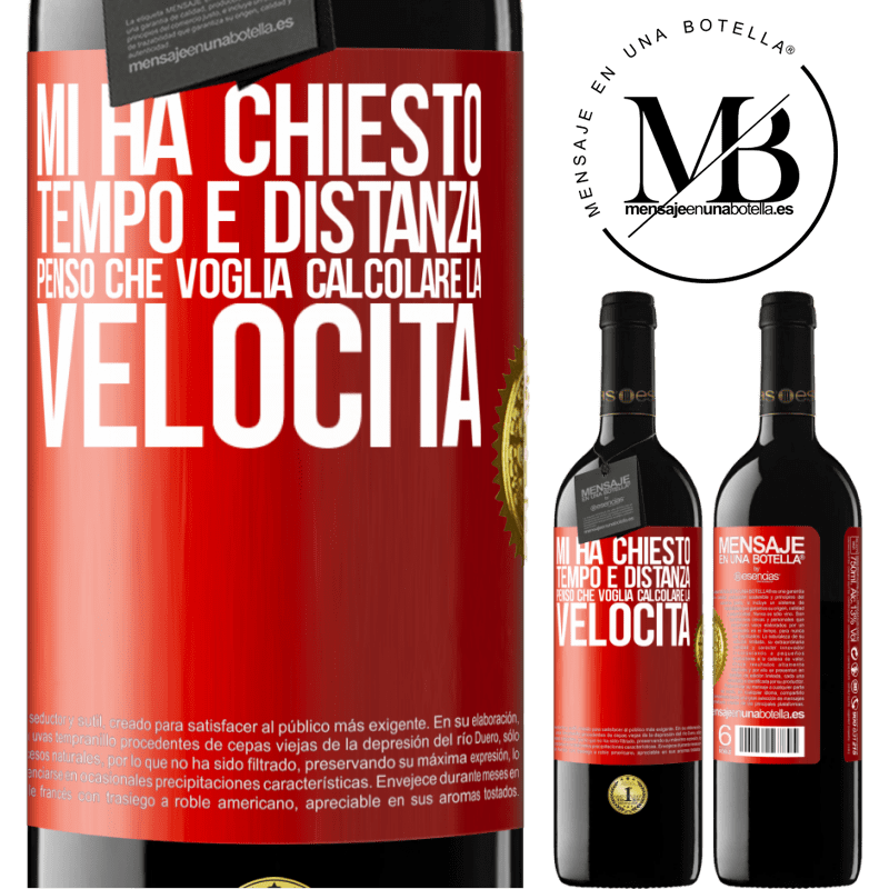 39,95 € Spedizione Gratuita | Vino rosso Edizione RED MBE Riserva Mi ha chiesto tempo e distanza. Penso che voglia calcolare la velocità Etichetta Rossa. Etichetta personalizzabile Riserva 12 Mesi Raccogliere 2014 Tempranillo