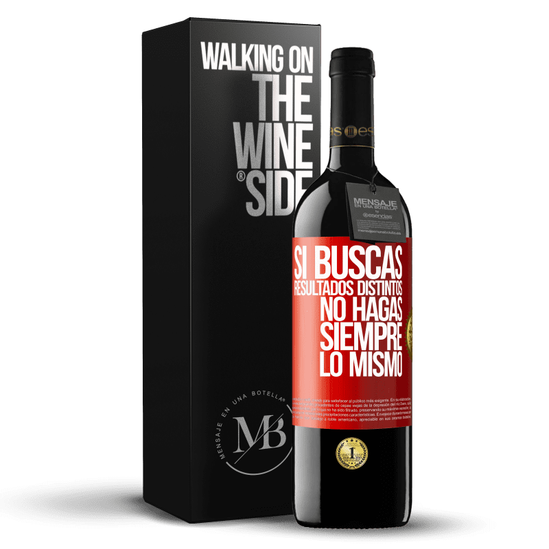 29,95 € Envoi gratuit | Vin rouge Édition RED Crianza 6 Mois Si vous recherchez des résultats différents, ne faites pas toujours la même chose Étiquette Rouge. Étiquette personnalisable Vieillissement en fûts de chêne 6 Mois Récolte 2020 Tempranillo
