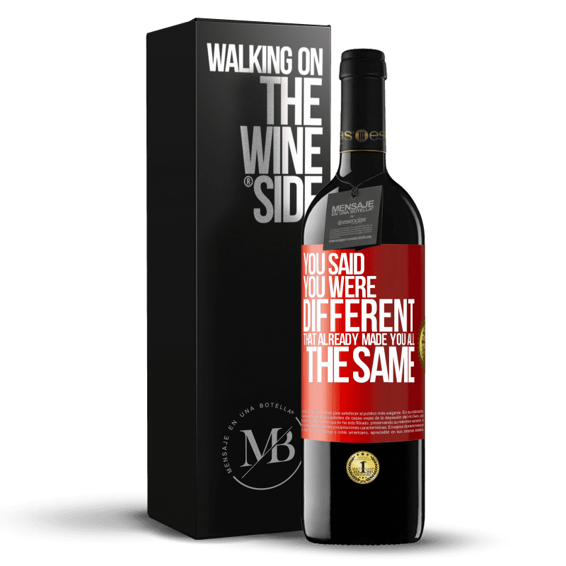 39,95 € Free Shipping | Red Wine RED Edition MBE Reserve You said you were different, that already made you all the same Red Label. Customizable label Reserve 12 Months Harvest 2015 Tempranillo