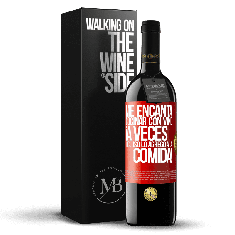 39,95 € Envío gratis | Vino Tinto Edición RED MBE Reserva Me encanta cocinar con vino. ¡A veces incluso lo agrego a la comida! Etiqueta Roja. Etiqueta personalizable Reserva 12 Meses Cosecha 2015 Tempranillo