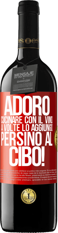 39,95 € Spedizione Gratuita | Vino rosso Edizione RED MBE Riserva Adoro cucinare con il vino. A volte lo aggiungo persino al cibo! Etichetta Rossa. Etichetta personalizzabile Riserva 12 Mesi Raccogliere 2016 Tempranillo