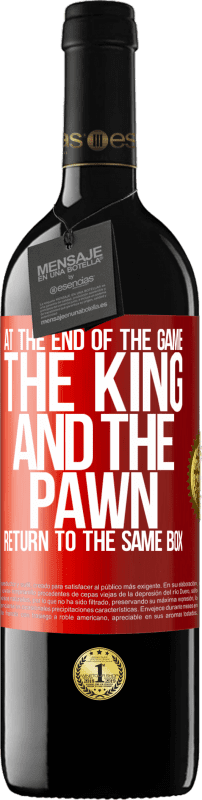 39,95 € | Red Wine RED Edition MBE Reserve At the end of the game, the king and the pawn return to the same box Red Label. Customizable label Reserve 12 Months Harvest 2014 Tempranillo