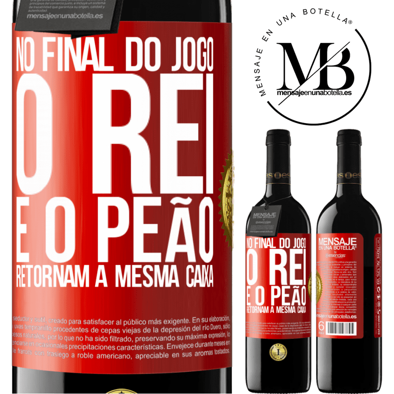 39,95 € Envio grátis | Vinho tinto Edição RED MBE Reserva No final do jogo, o rei e o peão retornam à mesma caixa Etiqueta Vermelha. Etiqueta personalizável Reserva 12 Meses Colheita 2014 Tempranillo