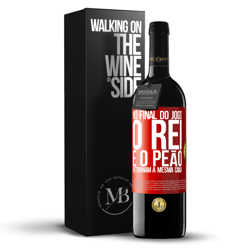 39,95 € Envio grátis | Vinho tinto Edição RED MBE Reserva No final do jogo, o rei e o peão retornam à mesma caixa Etiqueta Vermelha. Etiqueta personalizável Reserva 12 Meses Colheita 2015 Tempranillo