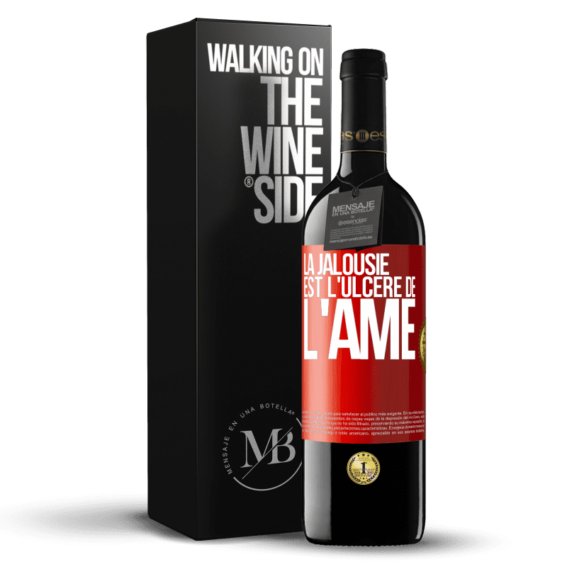 39,95 € Envoi gratuit | Vin rouge Édition RED MBE Réserve La jalousie est l'ulcère de l'âme Étiquette Rouge. Étiquette personnalisable Réserve 12 Mois Récolte 2015 Tempranillo