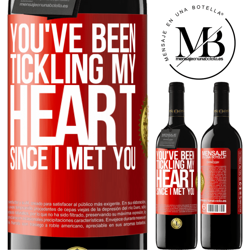 24,95 € Free Shipping | Red Wine RED Edition Crianza 6 Months You've been tickling my heart since I met you Red Label. Customizable label Aging in oak barrels 6 Months Harvest 2019 Tempranillo