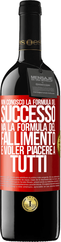 «Non conosco la formula del successo, ma la formula del fallimento è voler piacere a tutti» Edizione RED MBE Riserva