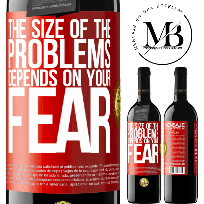 24,95 € Free Shipping | Red Wine RED Edition Crianza 6 Months The size of the problems depends on your fear Red Label. Customizable label Aging in oak barrels 6 Months Harvest 2019 Tempranillo