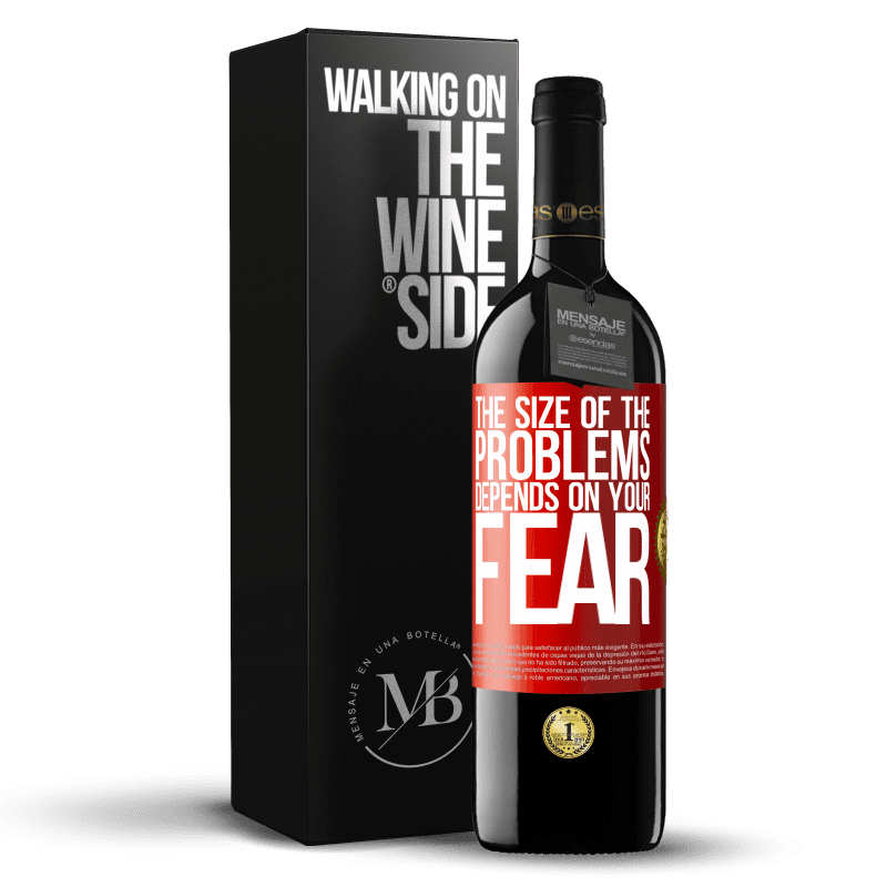 24,95 € Free Shipping | Red Wine RED Edition Crianza 6 Months The size of the problems depends on your fear Red Label. Customizable label Aging in oak barrels 6 Months Harvest 2019 Tempranillo