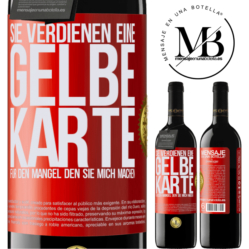 39,95 € Kostenloser Versand | Rotwein RED Ausgabe MBE Reserve Sie verdienen eine gelbe Karte für den Mangel, den Sie mich machen Rote Markierung. Anpassbares Etikett Reserve 12 Monate Ernte 2014 Tempranillo