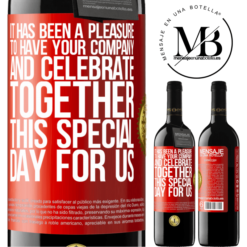 24,95 € Free Shipping | Red Wine RED Edition Crianza 6 Months It has been a pleasure to have your company and celebrate together this special day for us Red Label. Customizable label Aging in oak barrels 6 Months Harvest 2019 Tempranillo