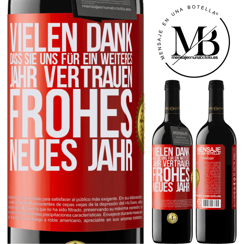 39,95 € Kostenloser Versand | Rotwein RED Ausgabe MBE Reserve Vielen Dank, dass Sie uns ein weiteres Jahr vertrauen. Frohes neues Jahr Rote Markierung. Anpassbares Etikett Reserve 12 Monate Ernte 2014 Tempranillo