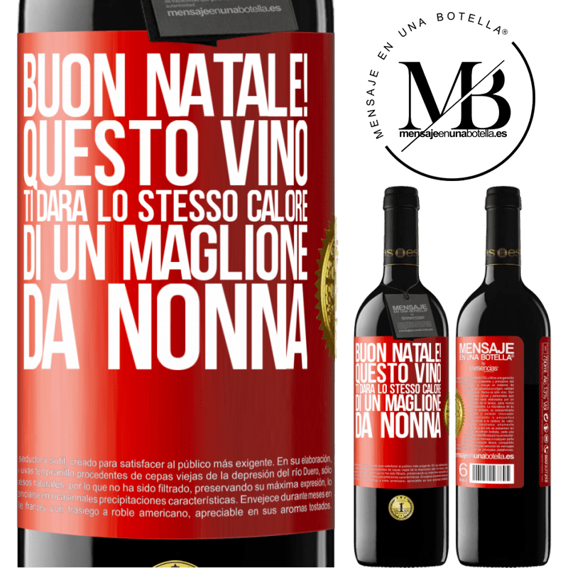 39,95 € Spedizione Gratuita | Vino rosso Edizione RED MBE Riserva Buon natale! Questo vino ti darà lo stesso calore di un maglione da nonna Etichetta Rossa. Etichetta personalizzabile Riserva 12 Mesi Raccogliere 2014 Tempranillo