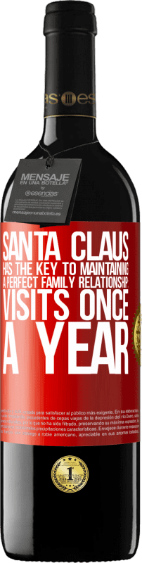 39,95 € 送料無料 | 赤ワイン REDエディション MBE 予約する サンタクロースは完璧な家族関係を維持する鍵を握っています。年に一度の訪問 赤いタグ. カスタマイズ可能なラベル 予約する 12 月 収穫 2014 Tempranillo
