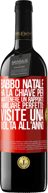 «Babbo Natale ha la chiave per mantenere un rapporto familiare perfetto: visite una volta all'anno» Edizione RED MBE Riserva