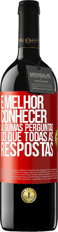 «É melhor conhecer algumas perguntas do que todas as respostas» Edição RED MBE Reserva