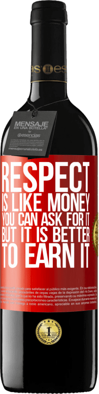 «Respect is like money. You can ask for it, but it is better to earn it» RED Edition MBE Reserve