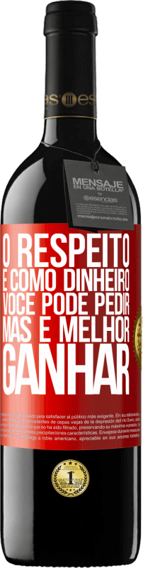 «O respeito é como dinheiro. Você pode pedir, mas é melhor ganhar» Edição RED MBE Reserva