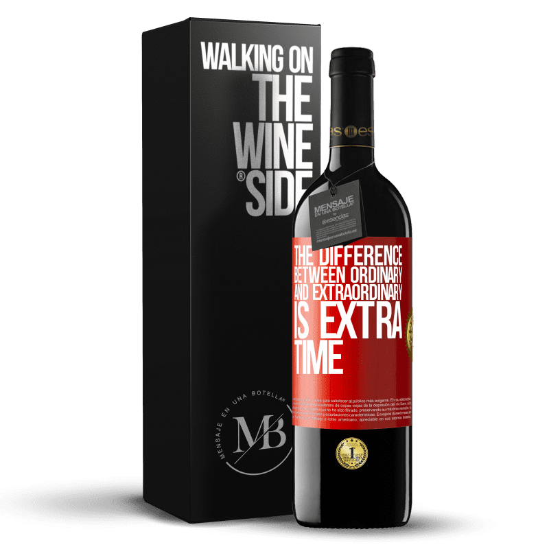 24,95 € Free Shipping | Red Wine RED Edition Crianza 6 Months The difference between ordinary and extraordinary is EXTRA time Red Label. Customizable label Aging in oak barrels 6 Months Harvest 2019 Tempranillo