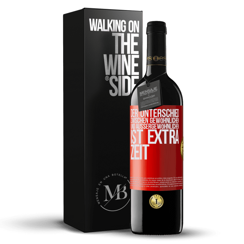 39,95 € Kostenloser Versand | Rotwein RED Ausgabe MBE Reserve Der Unterschied zwischen gewöhnlichen und außergewöhnlichen ist EXTRA Zeit Rote Markierung. Anpassbares Etikett Reserve 12 Monate Ernte 2015 Tempranillo